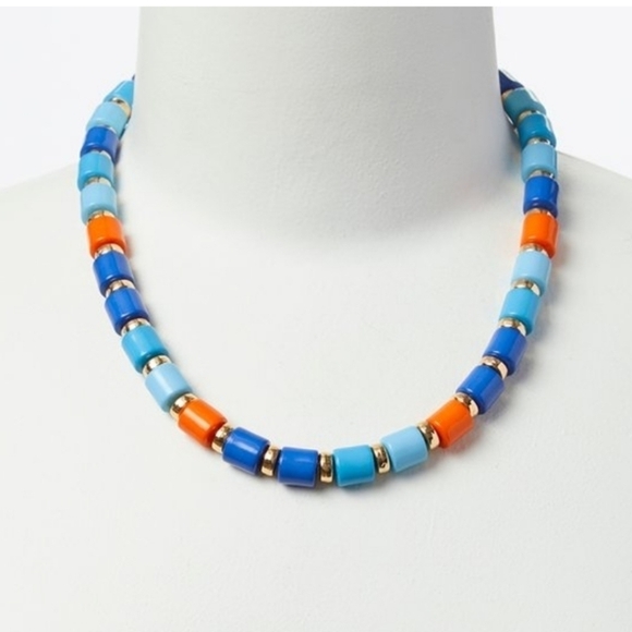 NWT Isaac Mizrahi Blue and orange Necklace - Picture 4 of 4